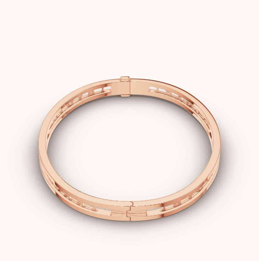 [⭐DORISW]ZERO 1 SPIRAL LOGO PINK GOLD BRACELET