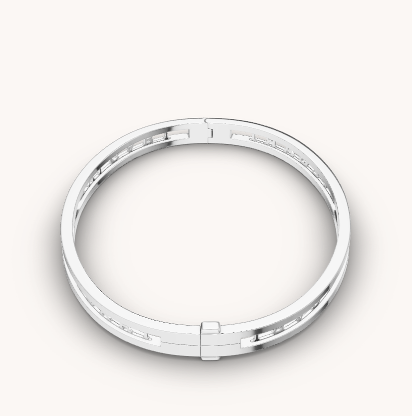 [⭐DORISW]ZERO 1 SPIRAL-LOGO-ARMBAND SILBER