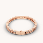 [⭐DORISW]ZERO 1 SPIRAL AND PAVED DIAMOND PINK GOLD BRACELET
