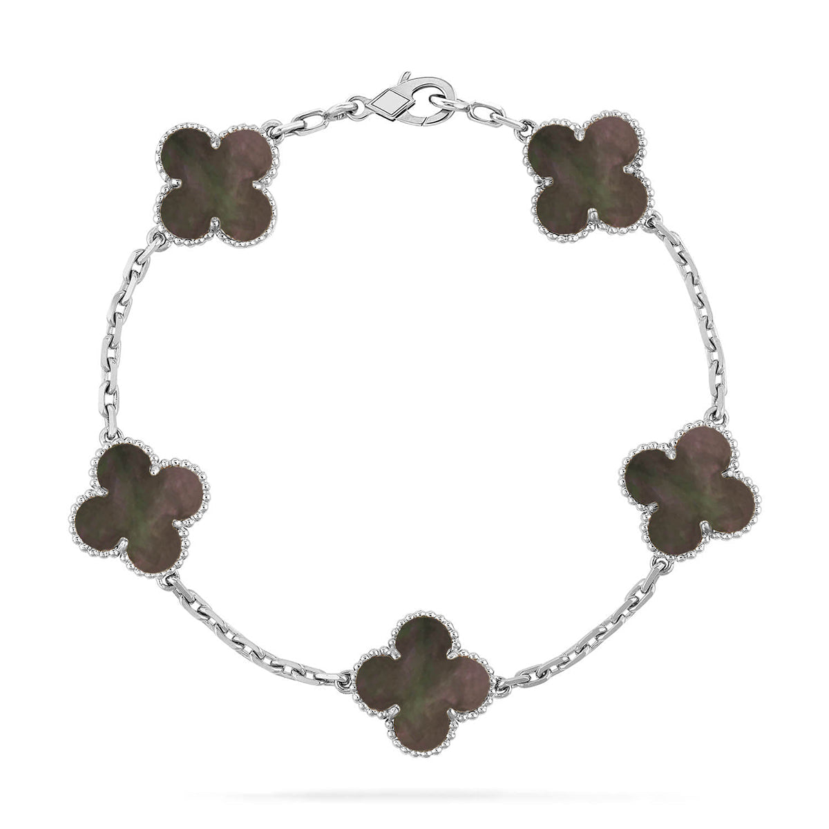 [[⭐DORISW] ]New CLOVER 5 MOTIF GRAY MOP BRACELET COLLECTION