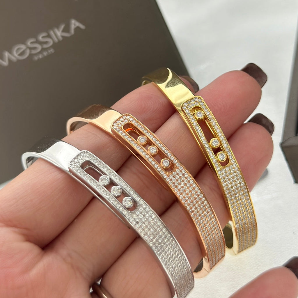 [⭐DORISW]Move Noa Armreif aus Roségold mit Pavé-Diamanten