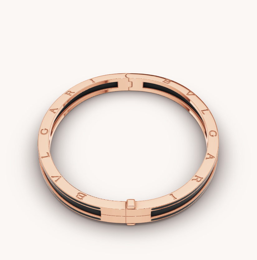 [⭐DORISW]ZERO 1 PINK GOLD WITH MATTE BLACK CERAMIC BRACELET