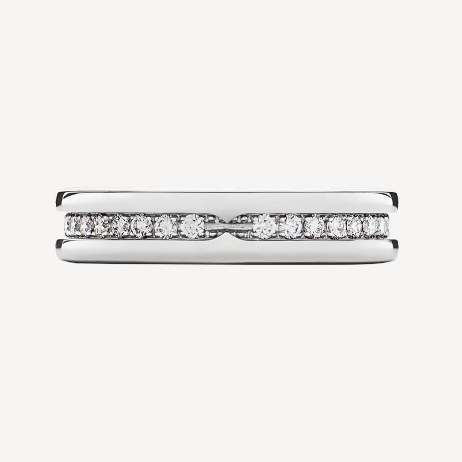 [⭐DORISW]ZERO 1 ONE-BAND PAVED DIAMONDS ON THE SPIRAL RING