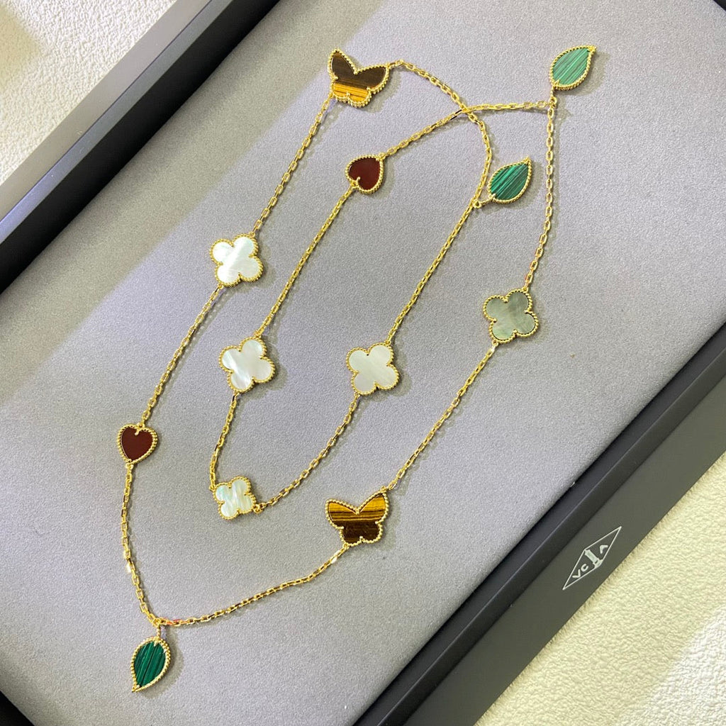 [[⭐DORISW] ] Lucky Alhambra lange Halskette-12 Designs