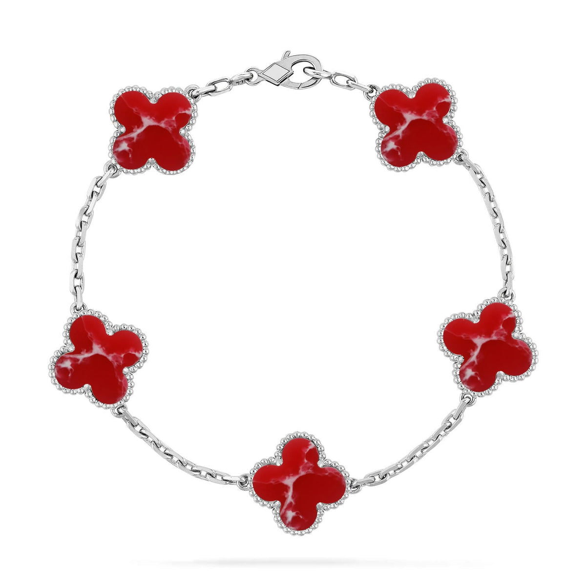 [[⭐DORISW] ]New CLOVER 5 MOTIF RED PATTERN BRACELET COLLECTION