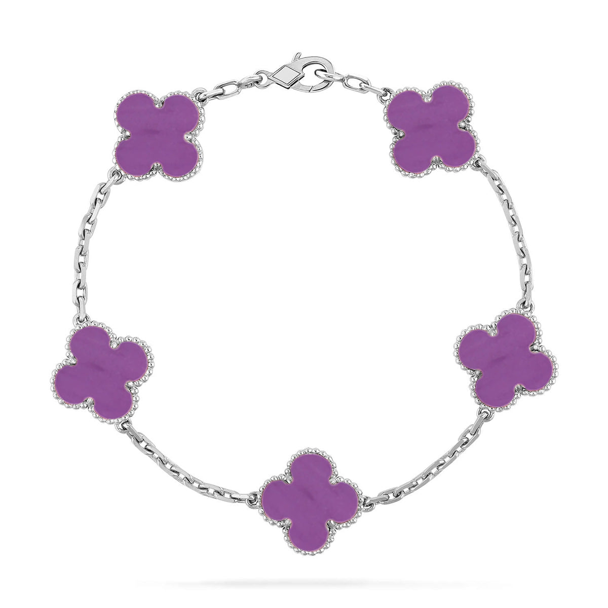 [[⭐DORISW] ]New  CLOVER 5 MOTIF VIOLET BRACELET COLLECTION