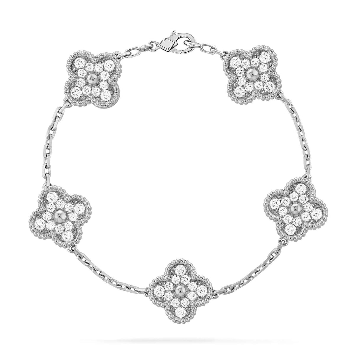 [[⭐DORISW] ] New  CLOVER 5 MOTIF FULL DIAMOND BRACELET COLLECTION