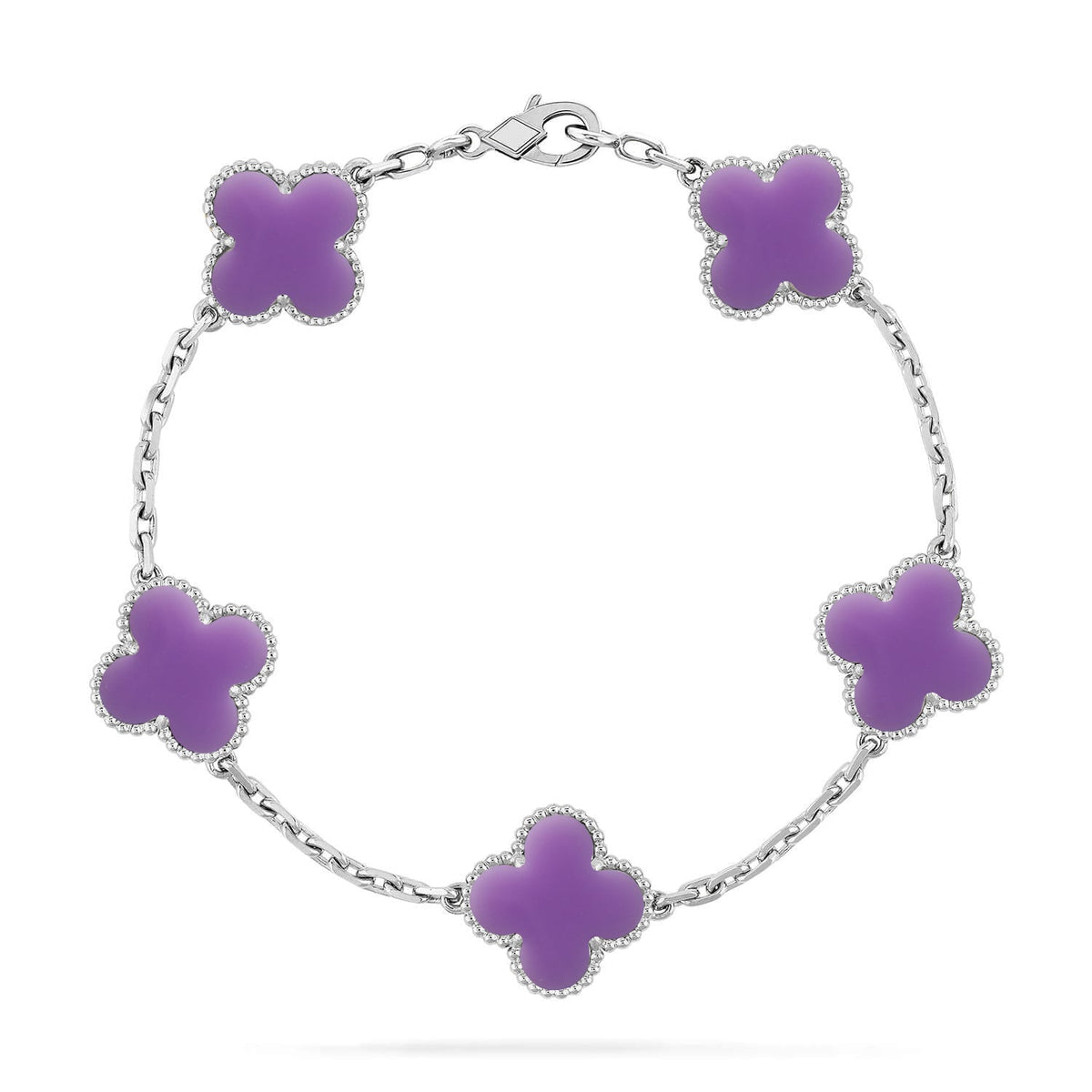 [[⭐DORISW] ]NEUE KOLLEKTION: CLOVER-ARMBAND MIT 5 MOTIVEN IN HELLVIOLETT