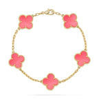 [[⭐DORISW] ]New  CLOVER 5 MOTIFS  PINK MOP BRACELET COLLECTION