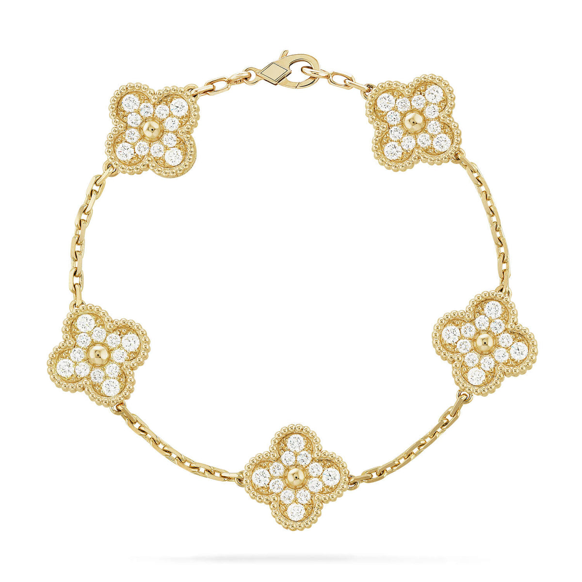 [[⭐DORISW] ] New  CLOVER 5 MOTIF FULL DIAMOND BRACELET COLLECTION