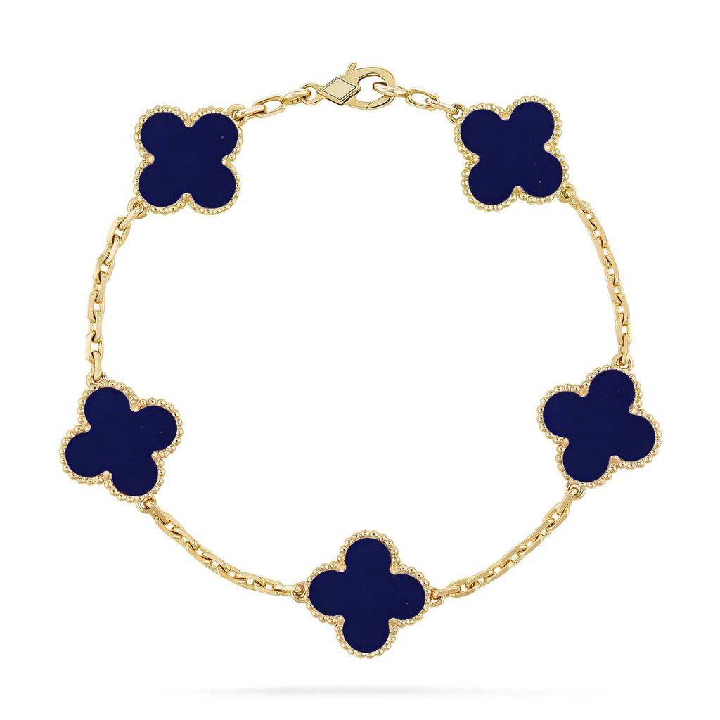 [[⭐DORISW] ]New CLOVER 5 MOTIF LAPIS LAZULI BRACELET COLLECTION