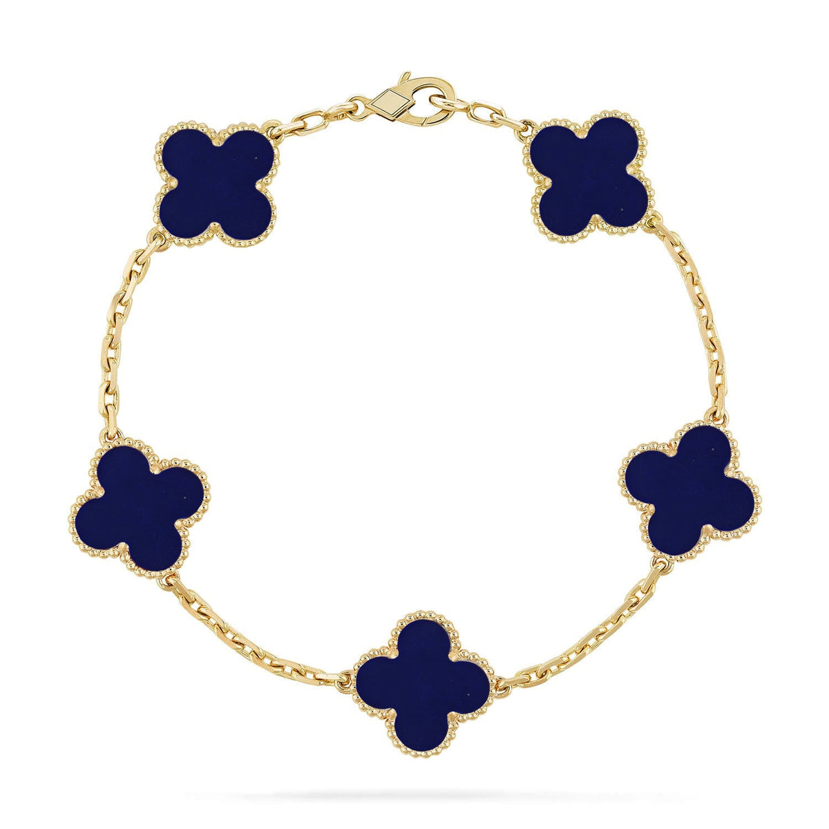 [[⭐DORISW] ]New CLOVER 5 MOTIF LAPIS LAZULI BRACELET COLLECTION