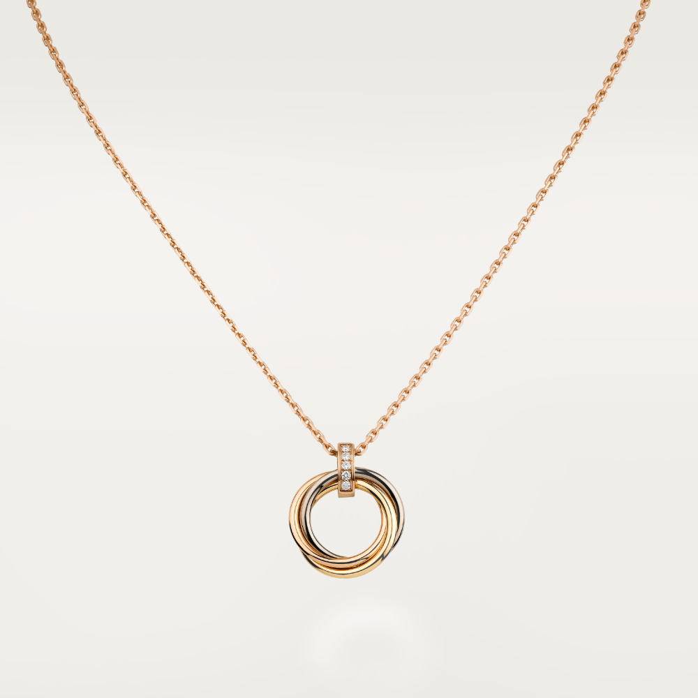 [⭐DORISW] TRINITY NECKLACE GOLD  DIAMONDS