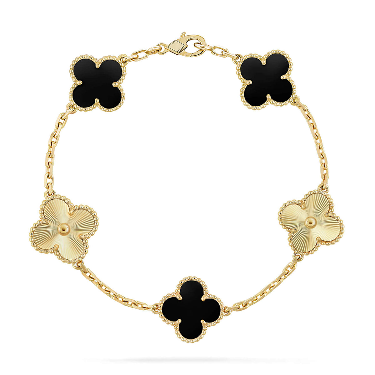 [[⭐DORISW] ]New CLOVER 5 MOTIF ONYXS BRACELET COLLECTION