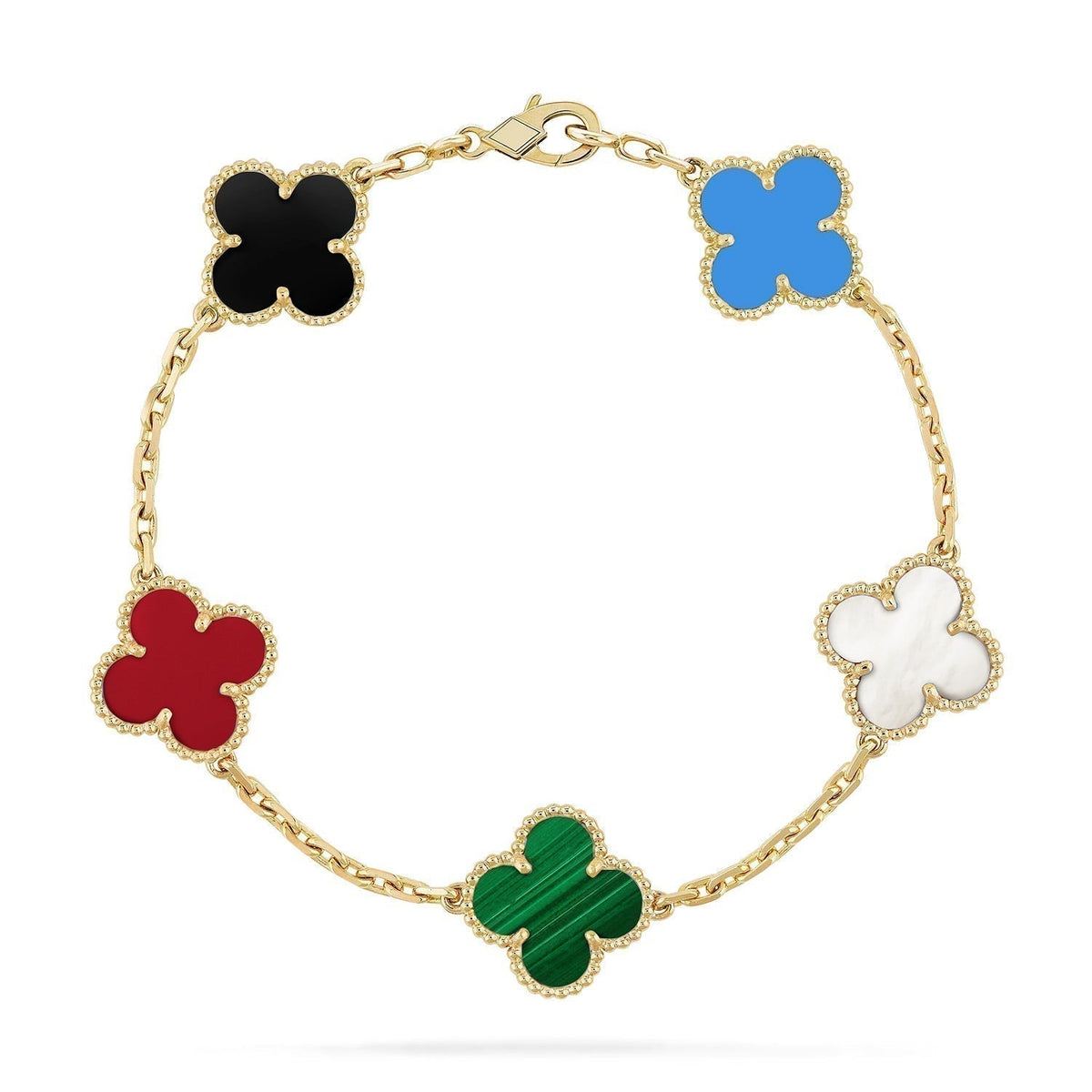 [[⭐DORISW] ]New CLOVER 5 MOTIFS MULTICOLOR BRACELET
