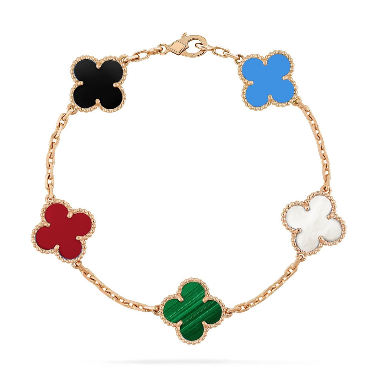 [[⭐DORISW] ]New CLOVER 5 MOTIFS MULTICOLOR BRACELET