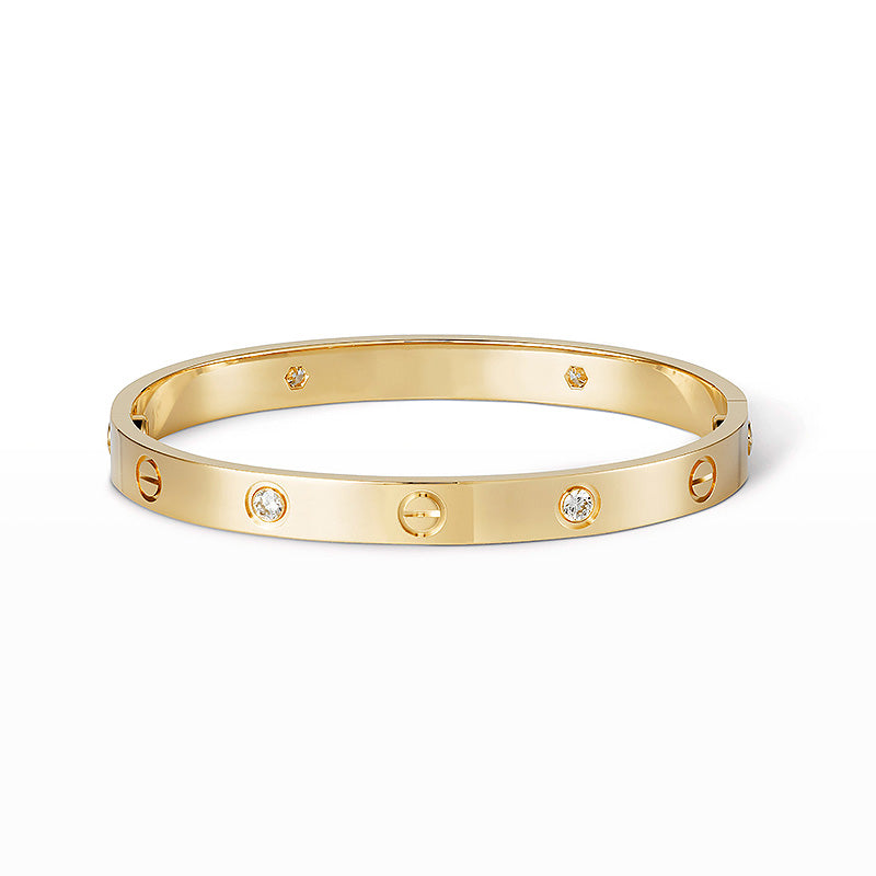 [⭐DORISW] LIEBESARMBAND 6,1 MM 4 DIAMANTEN