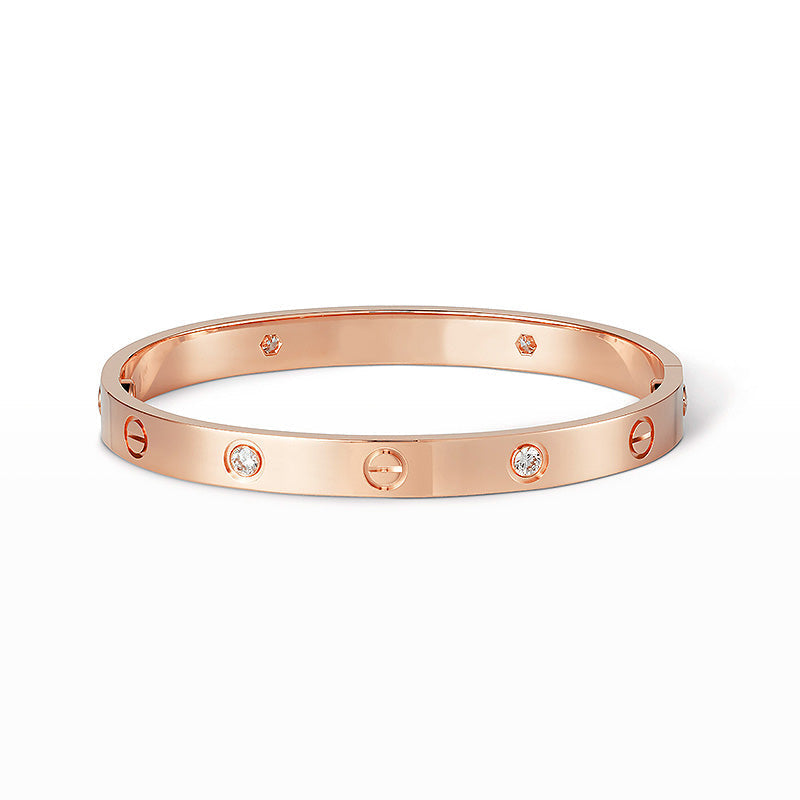 [⭐DORISW] LIEBESARMBAND 6,1 MM 4 DIAMANTEN