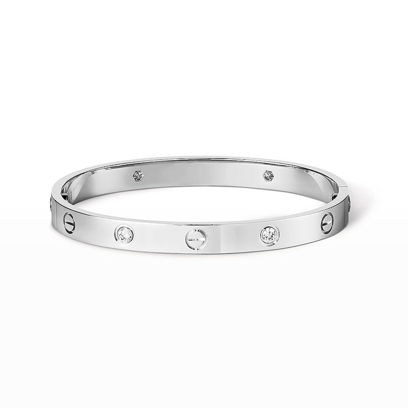 [⭐DORISW] LIEBESARMBAND 6,1 MM 4 DIAMANTEN