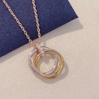 [⭐DORISW] TRINITY NECKLACE GOLD  DIAMONDS