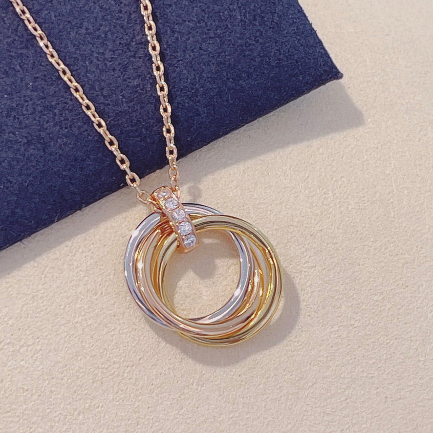[⭐DORISW] TRINITY NECKLACE GOLD  DIAMONDS