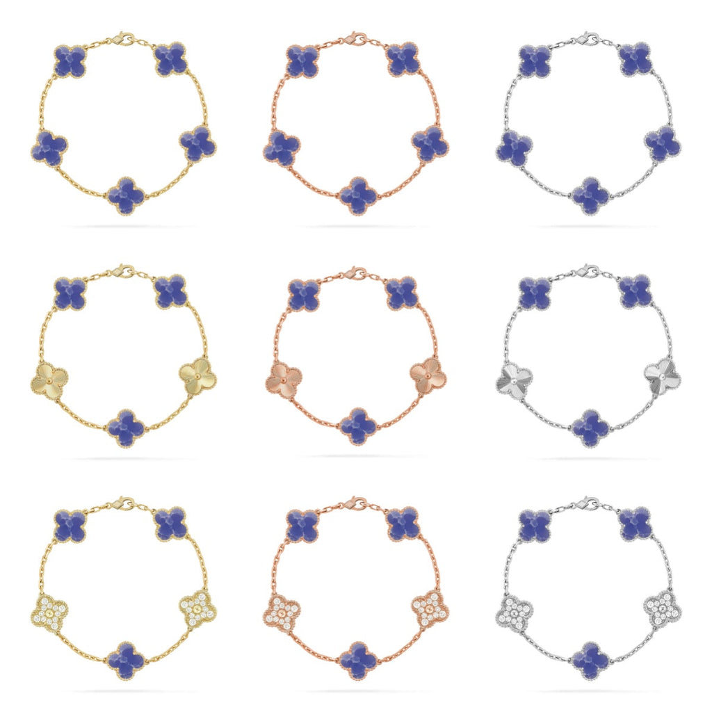 [[⭐DORISW] ]New CLOVER 5 MOTIF BLUE VEINS BRACELET COLLECTION