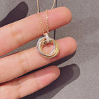 [⭐DORISW] TRINITY NECKLACE GOLD  DIAMONDS