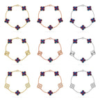 [[⭐DORISW] ]New CLOVER 5 MOTIF COLOR GEMSTONES BRACELET COLLECTION