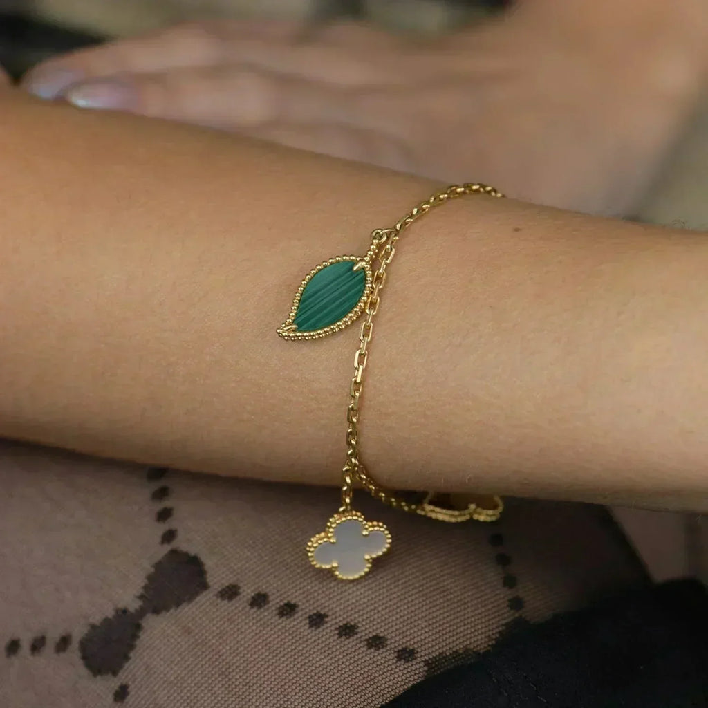 [⭐DORISW] LUCKY SPRING 5 MOTIF GOLD BRACELET