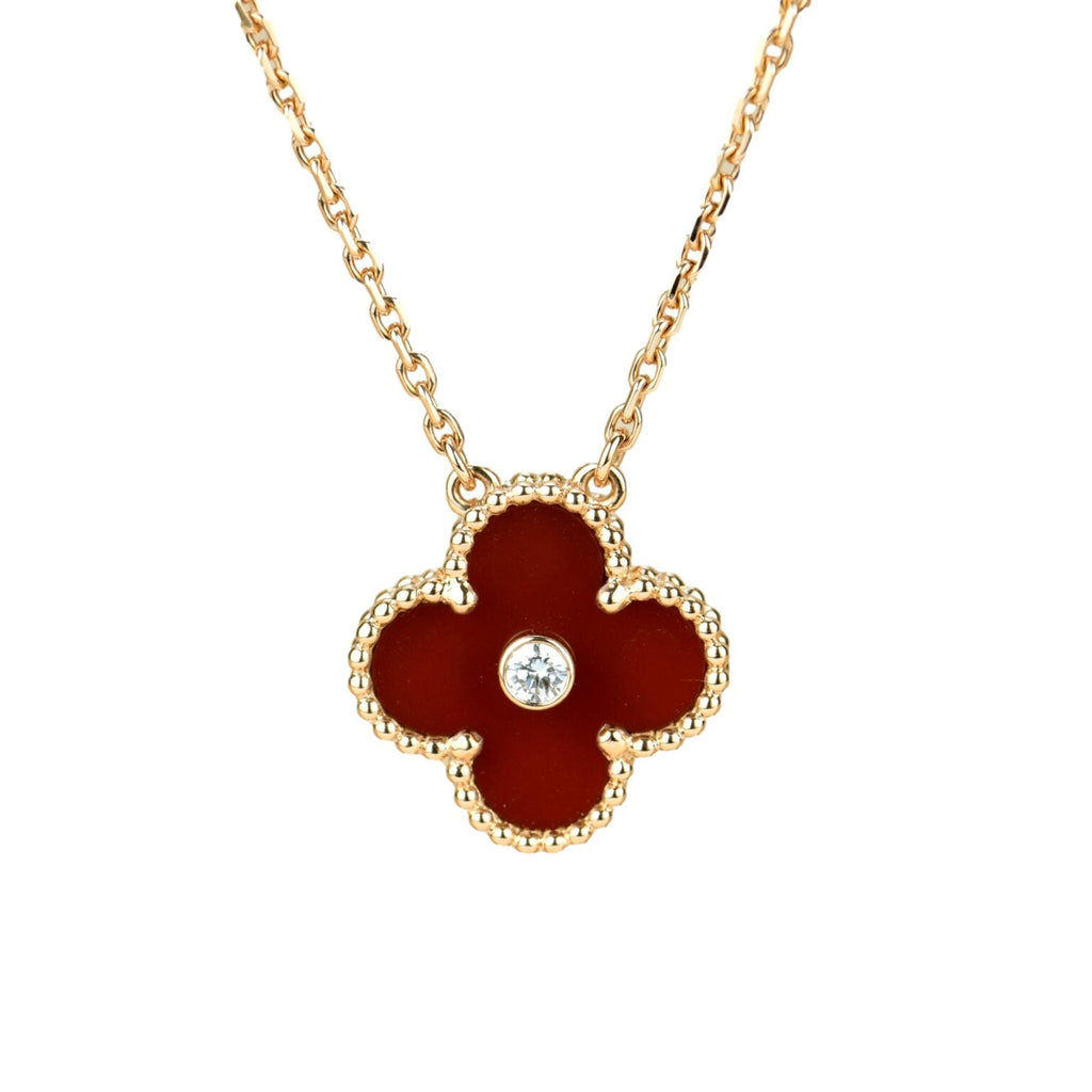 [⭐DORISW] CLOVER 15MM DIAMOND KARNELOL HALSKETTE