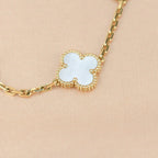 [[⭐DORISW] ]NEUE CLOVER WHITE PEARL MOP 5-MOTIV ARMBAND-KOLLEKTION