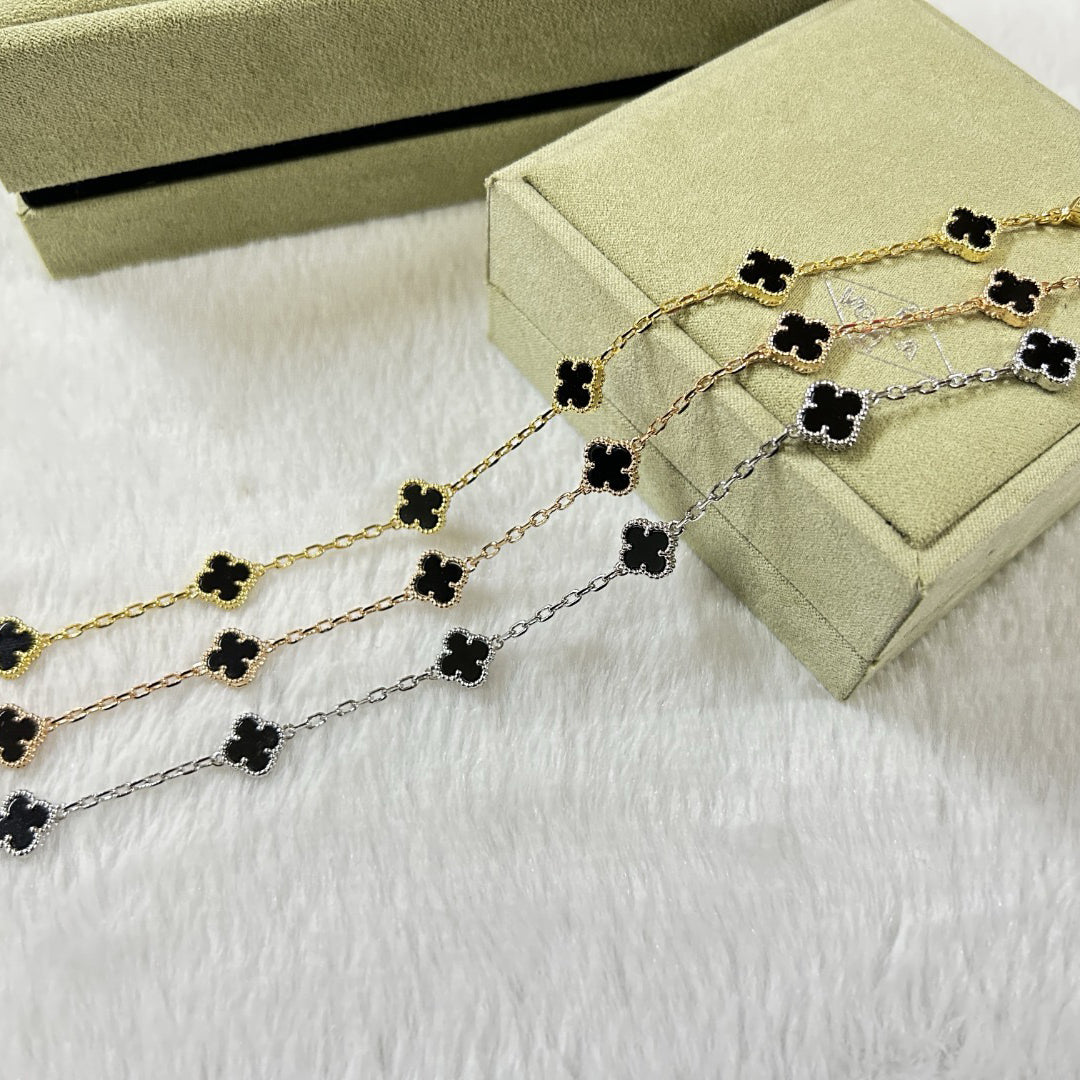 [[⭐DORISW] ]CLOVER 6 MOTIF  ONYXS BRACELET