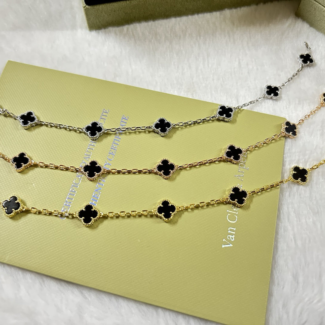 [[⭐DORISW] ]CLOVER 6 MOTIF  ONYXS BRACELET