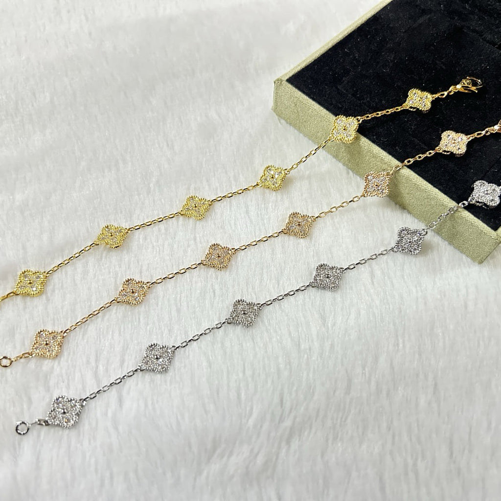 [[⭐DORISW] ]New CLOVER 6 MOTIF DIAMOND BRACELET