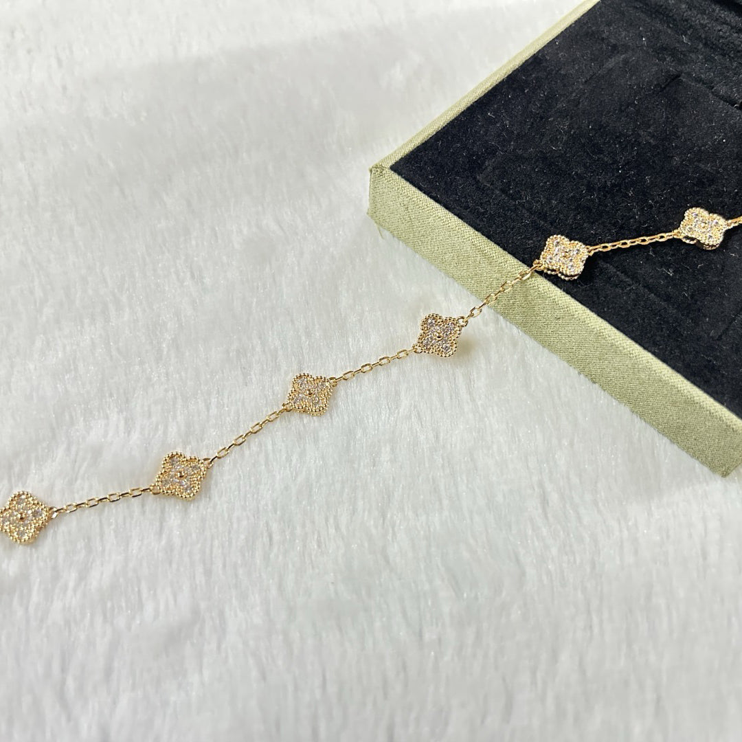[[⭐DORISW] ]New CLOVER 6 MOTIF DIAMOND BRACELET