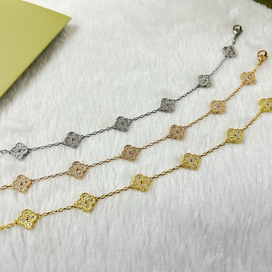 [[⭐DORISW] ]New CLOVER 6 MOTIF DIAMOND BRACELET