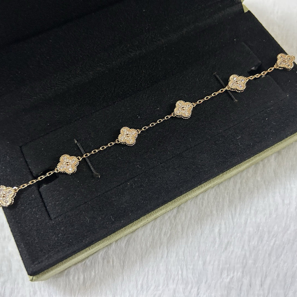 [[⭐DORISW] ]New CLOVER 6 MOTIF DIAMOND BRACELET