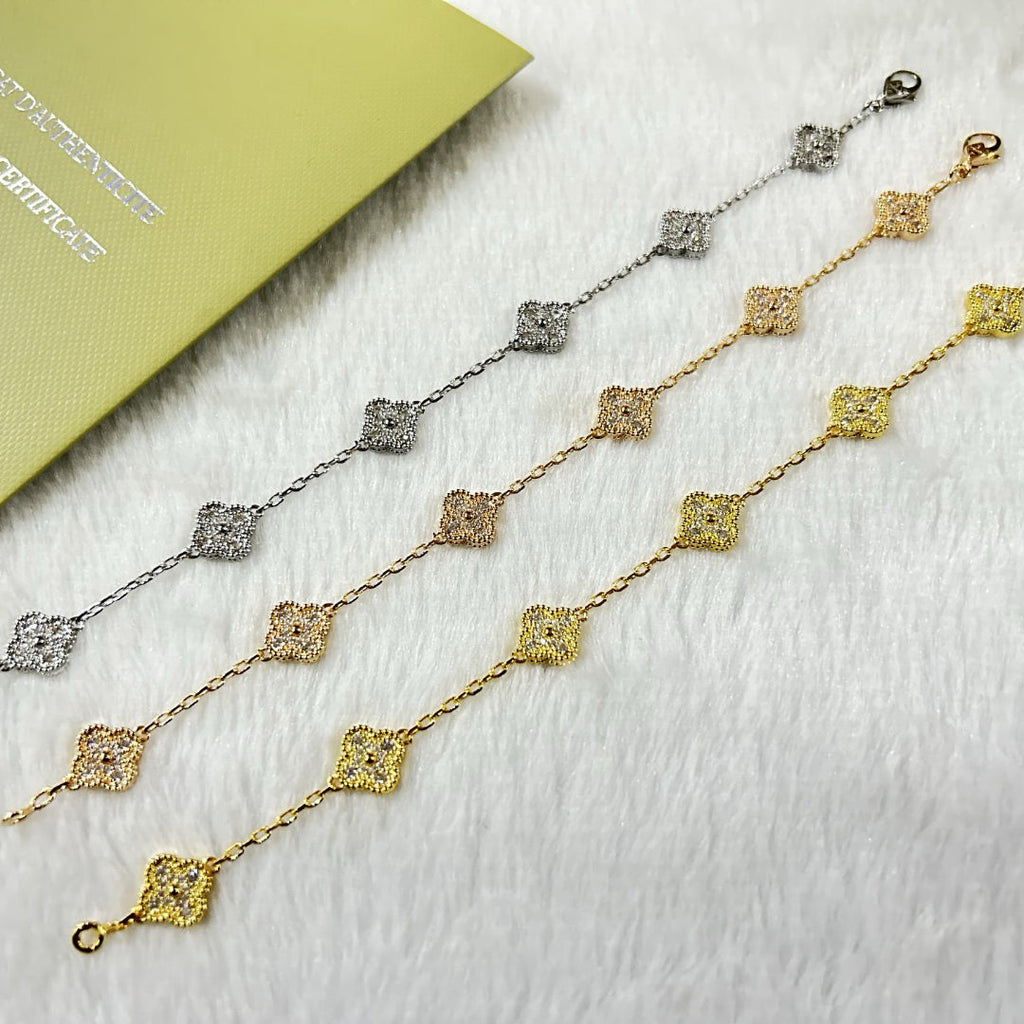 [[⭐DORISW] ]New CLOVER 6 MOTIF DIAMOND BRACELET