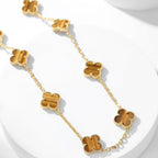 [⭐DORISW] CLOVER 10 MOTIVE TIGERAUGE HALSKETTE
