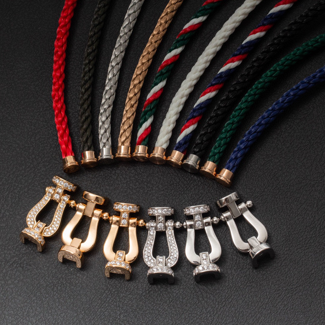 [⭐DORISW] GROSSES HUFEISEN-ARMBAND OHNE DIAMANTEN SILBER