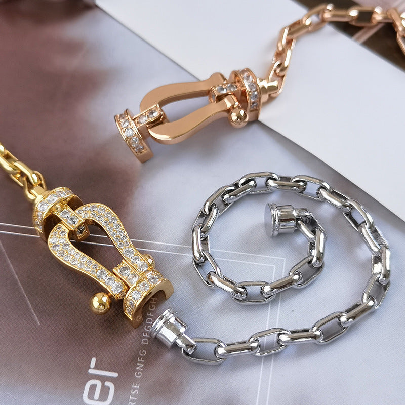 [⭐DORISW] FORCE LARGE HORSESHOE CLASP  METAL BRACELET