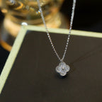 [⭐DORISW] クローバー ミニ 9.5mm ダイヤモンド ペンダント ネックレス