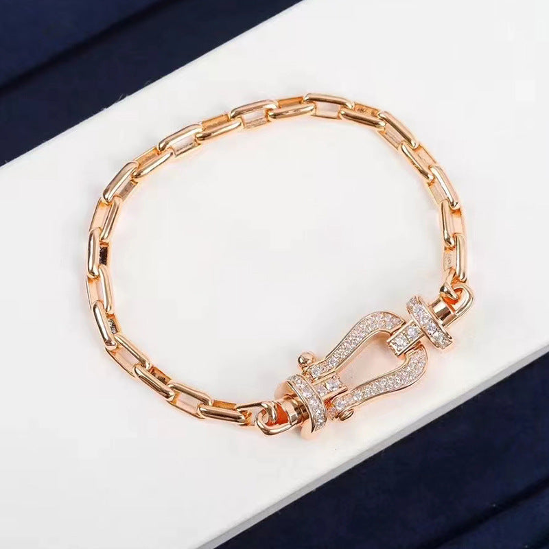 [⭐DORISW] FORCE LARGE HORSESHOE CLASP  METAL BRACELET