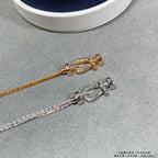 [⭐DORISW] FORCE SMALL HORSESHOE  DIAMOND CHAIN ROPE BRACELET