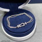 [⭐DORISW] FORCE SMALL HORSESHOE  DIAMOND CHAIN ROPE BRACELET