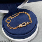 [⭐DORISW] FORCE SMALL HORSESHOE  DIAMOND CHAIN ROPE BRACELET