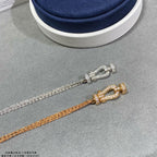 [⭐DORISW] FORCE SMALL HORSESHOE  DIAMOND CHAIN ROPE BRACELET