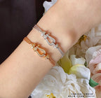 [⭐DORISW] FORCE SMALL HORSESHOE  DIAMOND CHAIN ROPE BRACELET