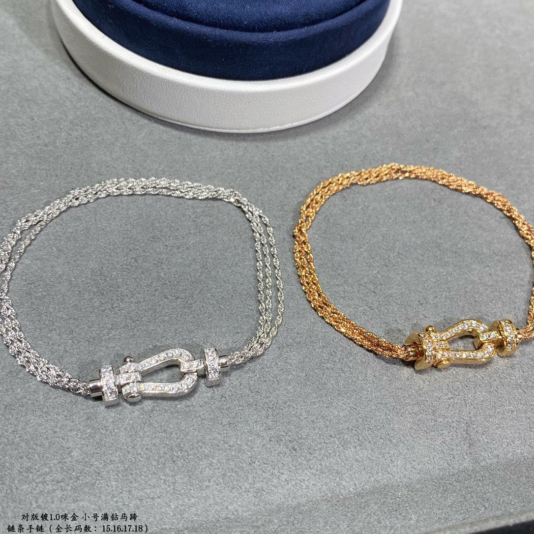 [⭐DORISW] KLEINES HUFEISEN-DIAMANT-SEILARMBAND