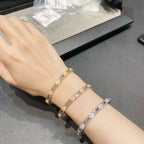 [⭐DORISW] KLEEBATT-ARMBAND 4MM DIAMANTEN